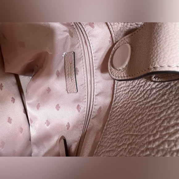 Kate Spade Jackson Large Light Pink Leather Shoulder Bag Triple Compartment EUC - Picture 10 of 15